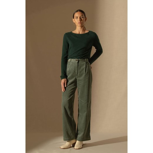 Perfect Cashmere Kaszmirowy sweter w kolorze ciemnozielonym ze sklepu Limango Polska w kategorii Swetry damskie - zdjęcie 187719284