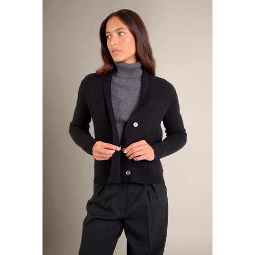 Perfect Cashmere Kaszmirowy kardigan &quot;Mila&quot; w kolorze czarnym ze sklepu Limango Polska w kategorii Swetry damskie - zdjęcie 187719313