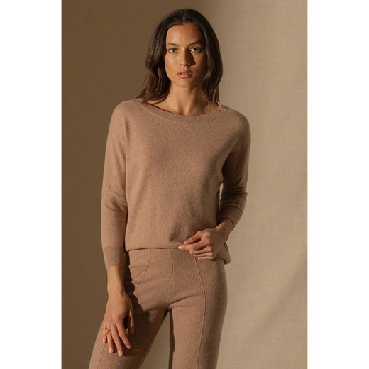 Perfect Cashmere Kaszmirowy sweter &quot;Molly&quot; w kolorze jasnobrązowym ze sklepu Limango Polska w kategorii Swetry damskie - zdjęcie 187719361