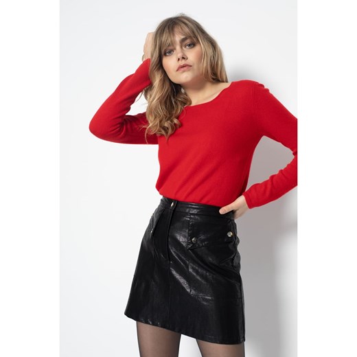 Perfect Cashmere Kaszmirowy sweter &quot;Oprah&quot; w kolorze czerwonym ze sklepu Limango Polska w kategorii Swetry damskie - zdjęcie 187719402