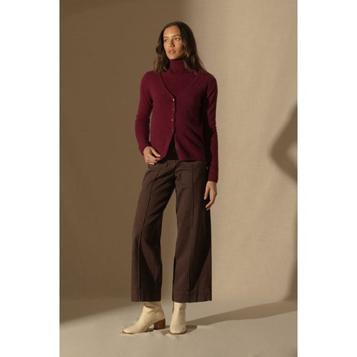 Perfect Cashmere Kaszmirowy kardigan w kolorze bordowym ze sklepu Limango Polska w kategorii Swetry damskie - zdjęcie 187719410