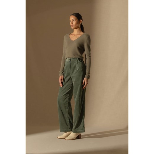 Perfect Cashmere Kaszmirowy sweter w kolorze khaki ze sklepu Limango Polska w kategorii Swetry damskie - zdjęcie 187719483