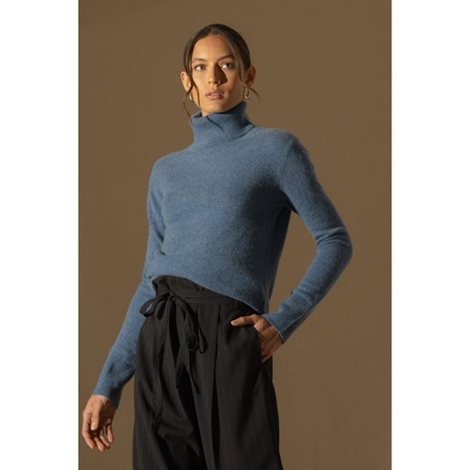 Perfect Cashmere Kaszmirowy golf w kolorze niebieskim ze sklepu Limango Polska w kategorii Swetry damskie - zdjęcie 187719553