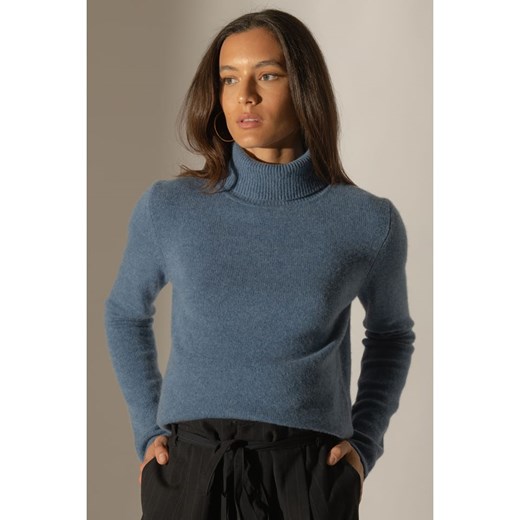 Perfect Cashmere Kaszmirowy golf w kolorze niebieskim ze sklepu Limango Polska w kategorii Swetry damskie - zdjęcie 187719634