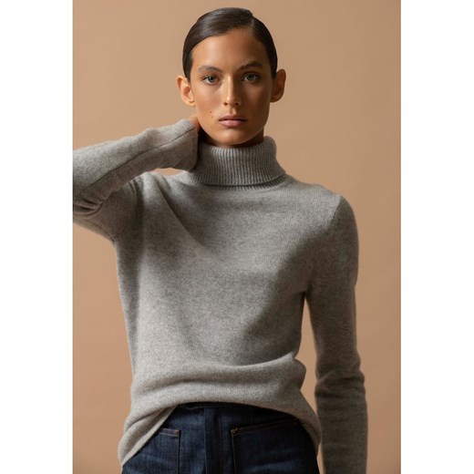 Perfect Cashmere Kaszmirowy golf w kolorze szarym ze sklepu Limango Polska w kategorii Swetry damskie - zdjęcie 187719653