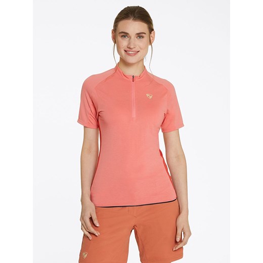 Ziener Koszulka kolarska &quot;Naralina&quot; w kolorze łososiowym ze sklepu Limango Polska w kategorii Bluzki damskie - zdjęcie 187720010