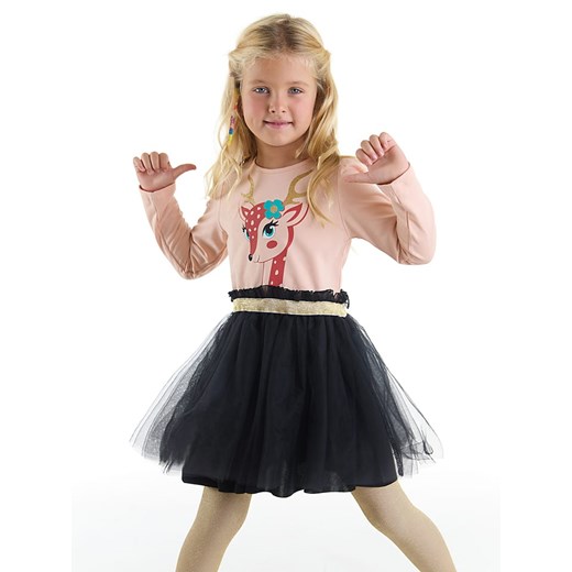 Denokids Sukienka &quot;Pink Gazelle&quot; w kolorze granatowo-jasnoróżowym ze sklepu Limango Polska w kategorii Sukienki dziewczęce - zdjęcie 187721080