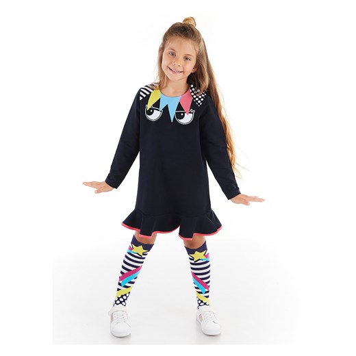 Denokids 2-częściowy zestaw &quot;Eyes&quot; w kolorze czarnym ze wzorem ze sklepu Limango Polska w kategorii Sukienki dziewczęce - zdjęcie 187722372