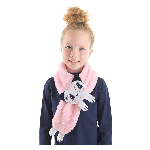 Denokids Szal &quot;Cat&quot; w kolorze jasnoróżowym ze sklepu Limango Polska w kategorii Szaliki dziecięce - zdjęcie 187722484