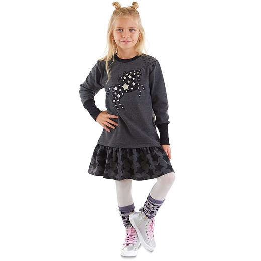 Denokids Sukienka &quot;Star Unicorn&quot; w kolorze ciemnoszarym ze sklepu Limango Polska w kategorii Sukienki dziewczęce - zdjęcie 187722520