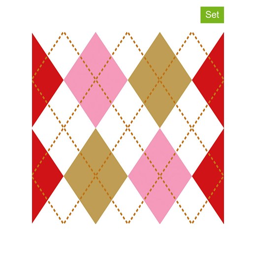 ppd Serwetki (40 szt.) &quot;Mulberry&quot; w kolorze biało-jasnoróżowo-oliwkowym ze sklepu Limango Polska w kategorii Akcesoria kuchenne - zdjęcie 187723861