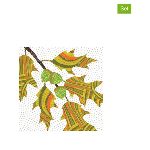 ppd Serwetki (40 szt.) &quot;Fall Fancy&quot; w kolorze biało-zielonym ze sklepu Limango Polska w kategorii Akcesoria kuchenne - zdjęcie 187723910