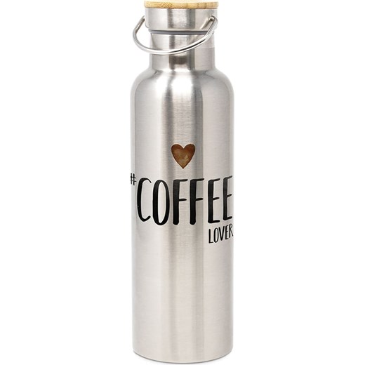 ppd Butelka termiczna &quot;Coffee Lover&quot; w kolorze srebrnym - 750 ml ze sklepu Limango Polska w kategorii Kubki termiczne - zdjęcie 187723934