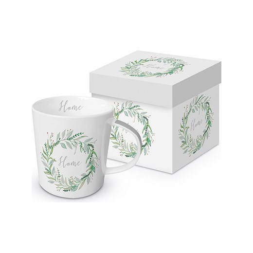 ppd Kubek jumbo &quot;Home&quot; w kolorze zielono-białym - 350 ml ze sklepu Limango Polska w kategorii Naczynia - zdjęcie 187723944