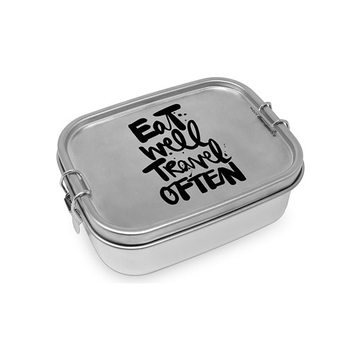ppd Pojemnik &quot;Eat Well&quot; w kolorze srebrnym na lunch - 16,5 x 6 x 14 cm ze sklepu Limango Polska w kategorii Pojemniki kuchenne - zdjęcie 187723951