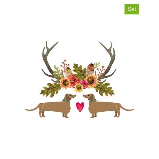 ppd Serwetki (40 szt.) &quot;Waltraut &amp; Walter&quot; w kolorze biało-jasnobrązowym ze sklepu Limango Polska w kategorii Akcesoria kuchenne - zdjęcie 187724004