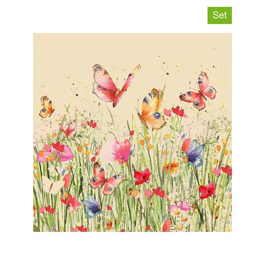 ppd Serwetki (40 szt.) &quot;Flowerfield&quot; w kolorze jasnoróżowo-zielonym ze sklepu Limango Polska w kategorii Akcesoria kuchenne - zdjęcie 187724014