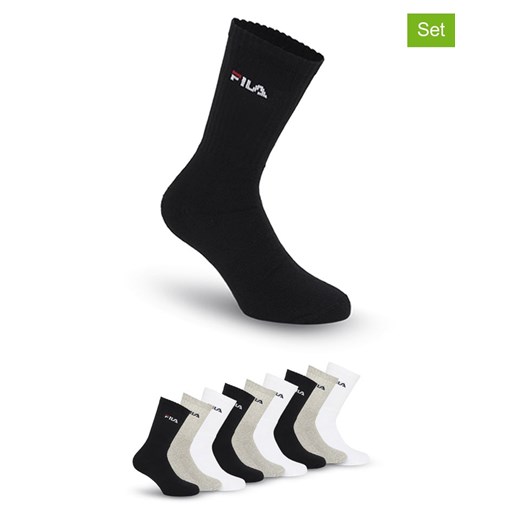 Fila Skarpety (9 par) w kolorze czarnym, białym i szarym do tenisa ze sklepu Limango Polska w kategorii Skarpetki męskie - zdjęcie 187726110