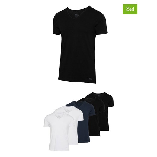 Fila Koszulki (5 szt.) w kolorze czarnym, granatowym i białym ze sklepu Limango Polska w kategorii T-shirty męskie - zdjęcie 187726371