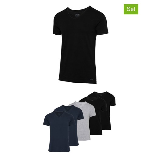 Fila Koszulki (5 szt.) w kolorze czarnym, granatowym i szarym ze sklepu Limango Polska w kategorii T-shirty męskie - zdjęcie 187726382