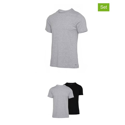 Fila Koszulki (2 szt.) w kolorze czarno-szarym ze sklepu Limango Polska w kategorii T-shirty męskie - zdjęcie 187726424