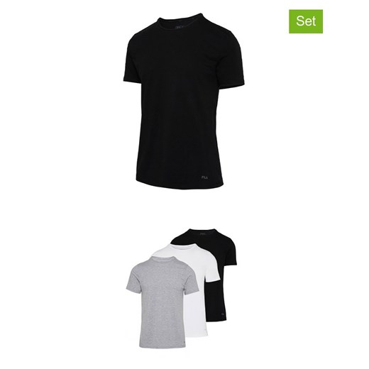 Fila Koszulki (3 szt.) w kolorze czarnym, białym i szarym ze sklepu Limango Polska w kategorii T-shirty męskie - zdjęcie 187726442