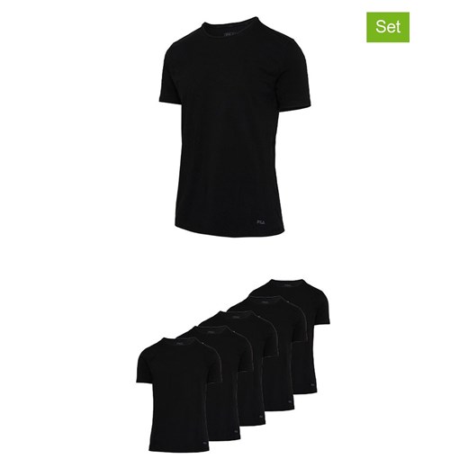 Fila Koszulki (5 szt.) w kolorze czarnym ze sklepu Limango Polska w kategorii T-shirty męskie - zdjęcie 187726474