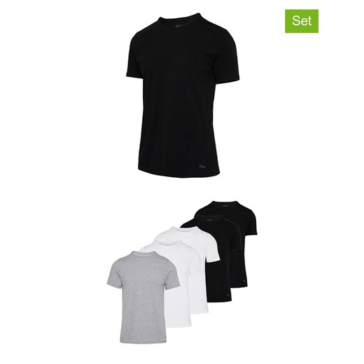 Fila Koszulki (5 szt.) w kolorze czarnym, białym i szarym ze sklepu Limango Polska w kategorii T-shirty męskie - zdjęcie 187726490