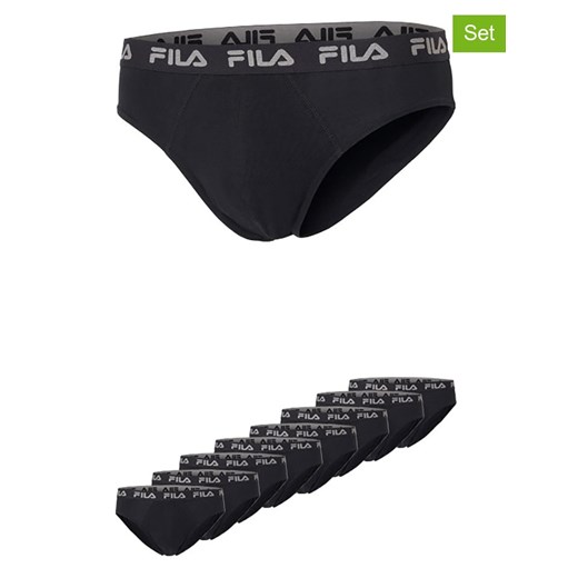 Fila Slipy (8 par) w kolorze czarnym ze sklepu Limango Polska w kategorii Majtki męskie - zdjęcie 187726521