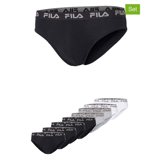 Fila Slipy (8 par) w kolorze białym, czarnym i szarym ze sklepu Limango Polska w kategorii Majtki męskie - zdjęcie 187726524