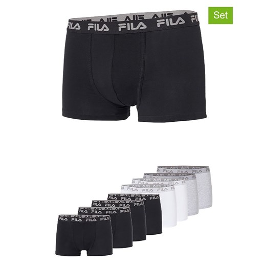 Fila Bokserki (8 par) w kolorze czarnym, białym i szarym ze sklepu Limango Polska w kategorii Majtki męskie - zdjęcie 187726571