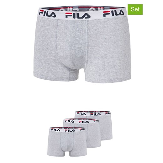 Fila Bokserki (3 pary) w kolorze szarym ze sklepu Limango Polska w kategorii Majtki męskie - zdjęcie 187726654