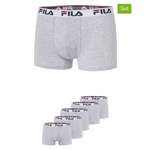 Fila Bokserki (5 par) w kolorze szarym ze sklepu Limango Polska w kategorii Majtki męskie - zdjęcie 187726672