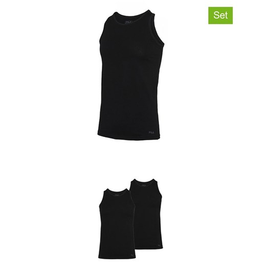 Fila Podkoszulki (2 szt.) w kolorze czarnym ze sklepu Limango Polska w kategorii Podkoszulki męskie - zdjęcie 187726721