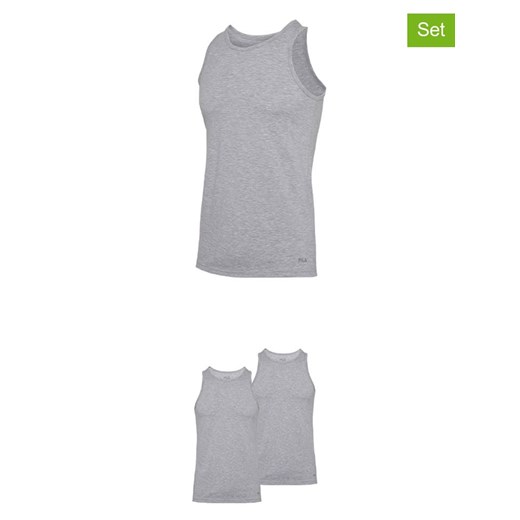 Fila Podkoszulki (2 szt.) w kolorze szarym ze sklepu Limango Polska w kategorii Podkoszulki męskie - zdjęcie 187726730