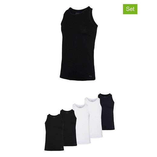 Fila Podkoszulki (5 szt.) w kolorze czarnym, białym i granatowym ze sklepu Limango Polska w kategorii Podkoszulki męskie - zdjęcie 187726773