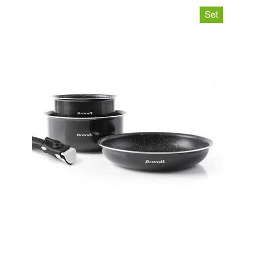 Brandt 4-częściowy zestaw w kolorze czarnym ze sklepu Limango Polska w kategorii Garnki - zdjęcie 187726940
