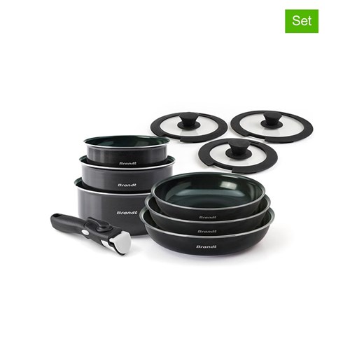 Brandt 10-częściowy zestaw w kolorze czarnym ze sklepu Limango Polska w kategorii Garnki - zdjęcie 187727062