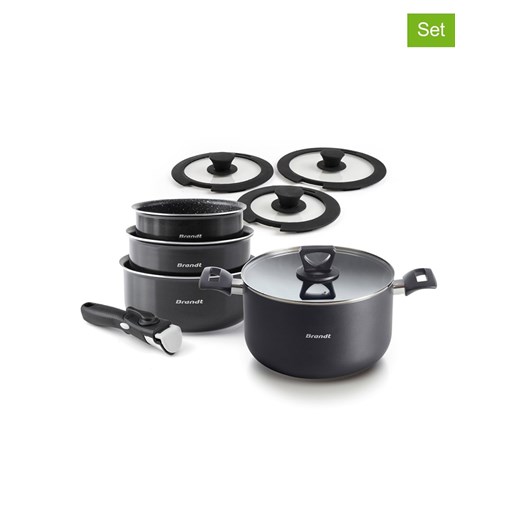 Brandt 9-częściowy zestaw w kolorze czarnym ze sklepu Limango Polska w kategorii Garnki - zdjęcie 187727082