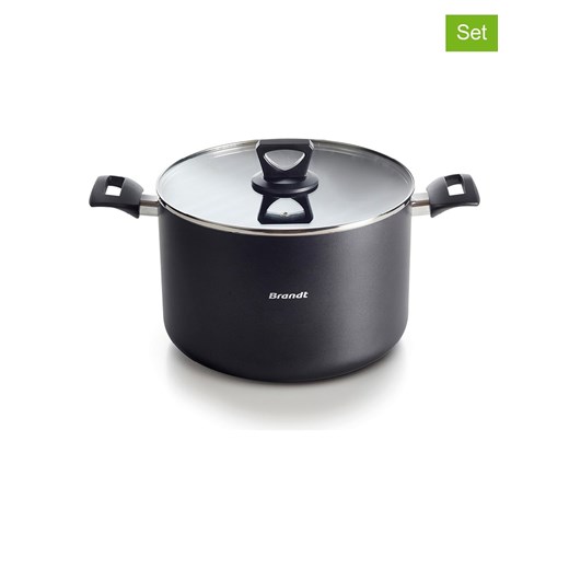 Brandt 2-częściowy zestaw w kolorze czarnym - Ø 26 cm ze sklepu Limango Polska w kategorii Garnki - zdjęcie 187727160