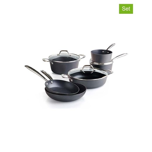 Brandt 9-częściowy zestaw w kolorze czarnym ze sklepu Limango Polska w kategorii Garnki - zdjęcie 187727193