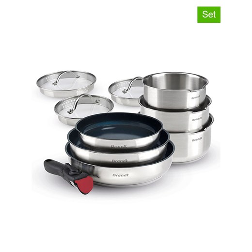 Brandt 10-częściowy zestaw w kolorze srebrno-czarnym ze sklepu Limango Polska w kategorii Garnki - zdjęcie 187727214