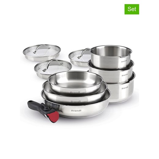 Brandt 10-częściowy zestaw w kolorze srebrnym ze sklepu Limango Polska w kategorii Garnki - zdjęcie 187727224