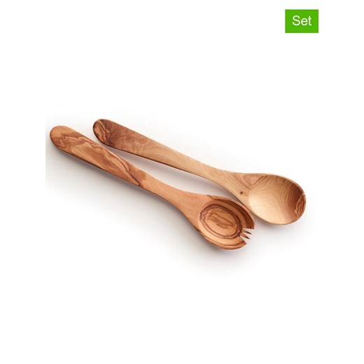 Brandt Sztućce sałatkowe (2 szt.) w kolorze jasnobrązowym - dł. 31 cm ze sklepu Limango Polska w kategorii Sztućce - zdjęcie 187727532