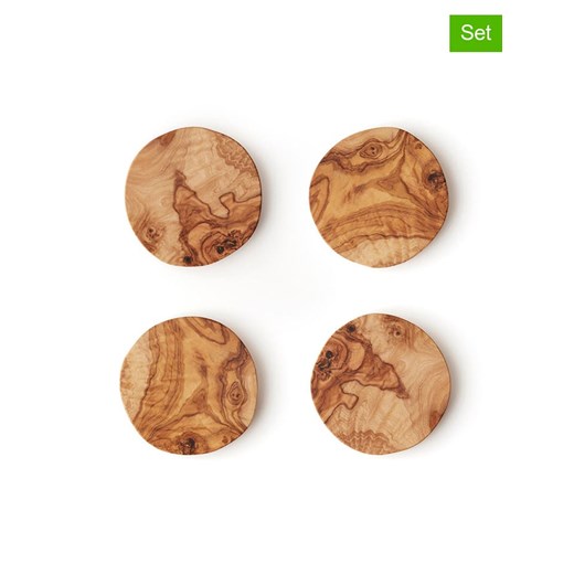 Brandt Podkładki (4 szt.) w kolorze jasnobrązowym - Ø 9 cm ze sklepu Limango Polska w kategorii Akcesoria kuchenne - zdjęcie 187727550