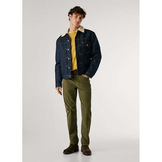 Pepe Jeans Spodnie sztruksowe - Slim fit - w kolorze khaki ze sklepu Limango Polska w kategorii Spodnie męskie - zdjęcie 187727624