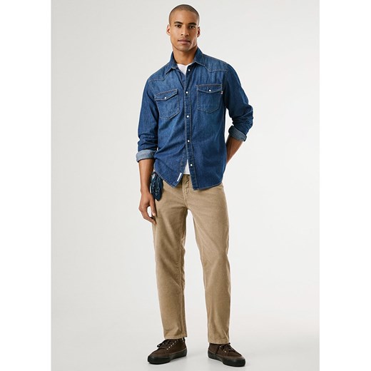 Pepe Jeans Spodnie sztruksowe - Slim fit - w kolorze beżowym ze sklepu Limango Polska w kategorii Spodnie męskie - zdjęcie 187727633