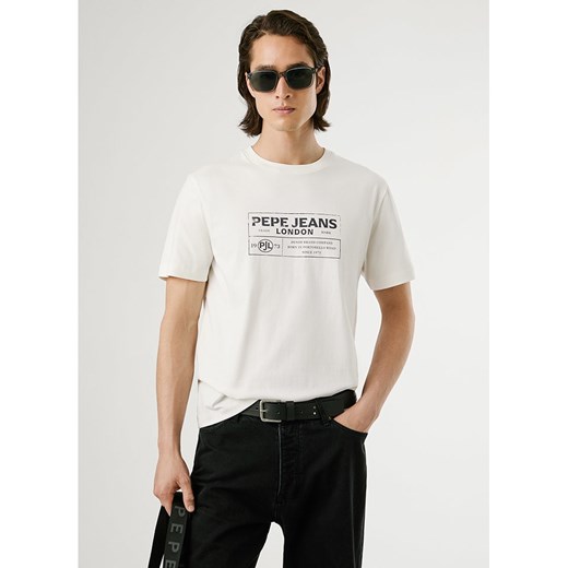 Pepe Jeans Koszulka &quot;Tharky&quot; w kolorze kremowym ze sklepu Limango Polska w kategorii T-shirty męskie - zdjęcie 187727660