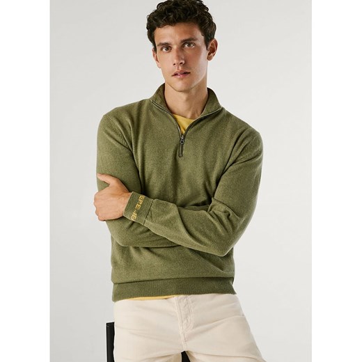 Pepe Jeans Sweter &quot;Andre&quot; w kolorze khaki ze sklepu Limango Polska w kategorii Swetry męskie - zdjęcie 187727733
