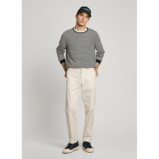 Pepe Jeans Spodnie chino &quot;Poplin&quot; w kolorze kremowym ze sklepu Limango Polska w kategorii Spodnie męskie - zdjęcie 187727832